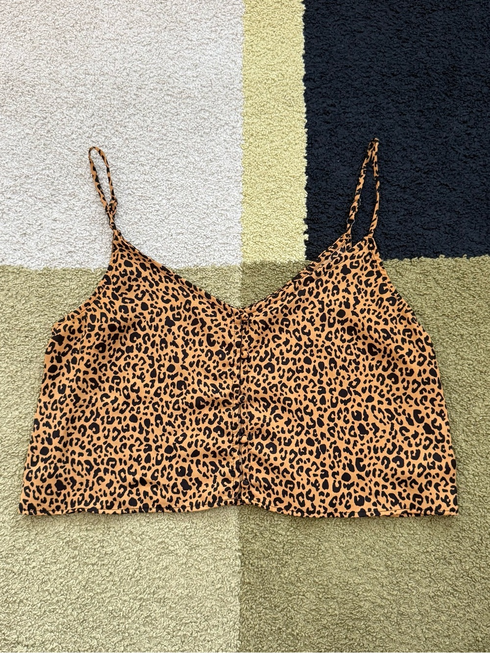 WILD FABLE Leopard Print Cami Top - Black & Tan